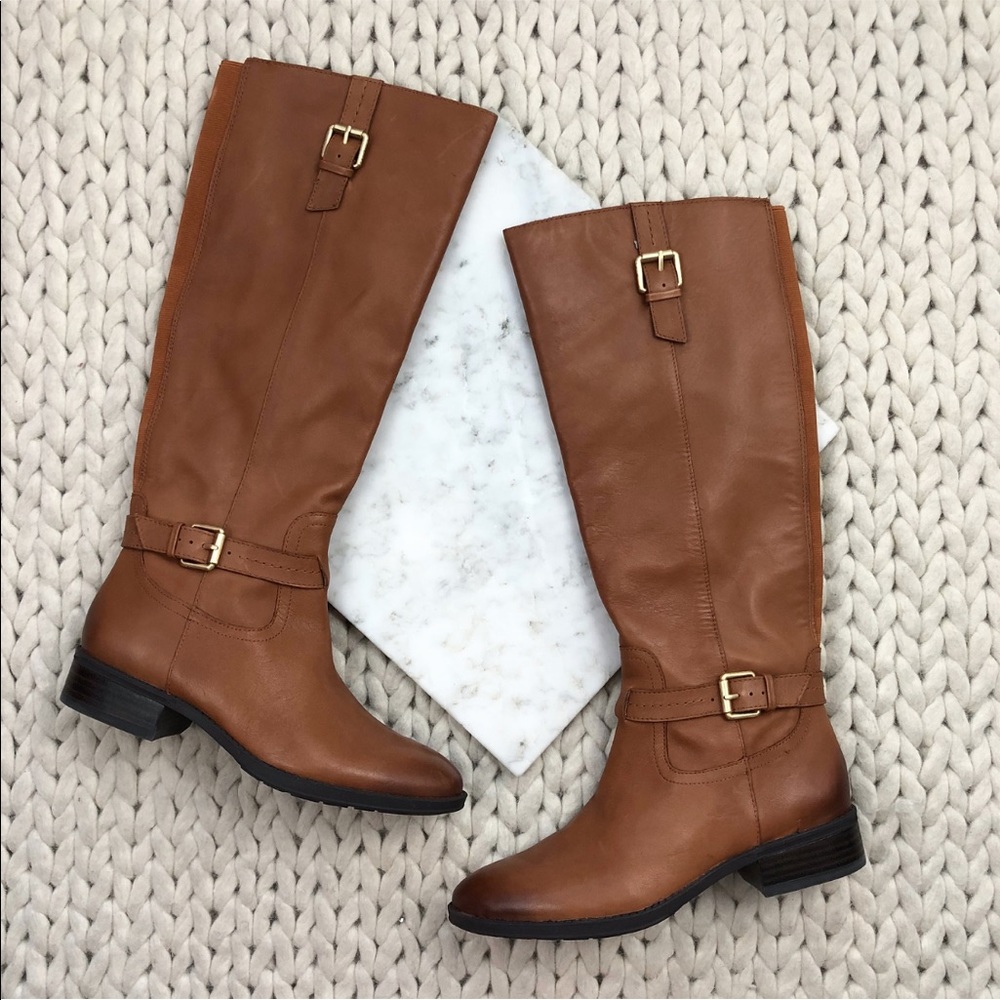 Sam Edelman Camel Brown Classic Riding Boots